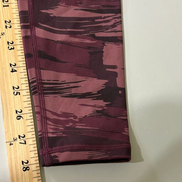 Alphalete Surface Power Ankle Legging Yoga Pant Burgundy Crossover Waist Size XS - Picture 9 of 9